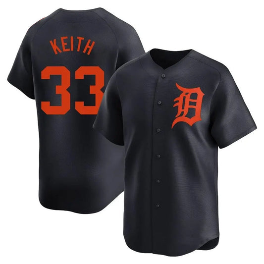 D.Tigers #33 Colt Keith Player Navy Limited Alternate Baseball Jerseys