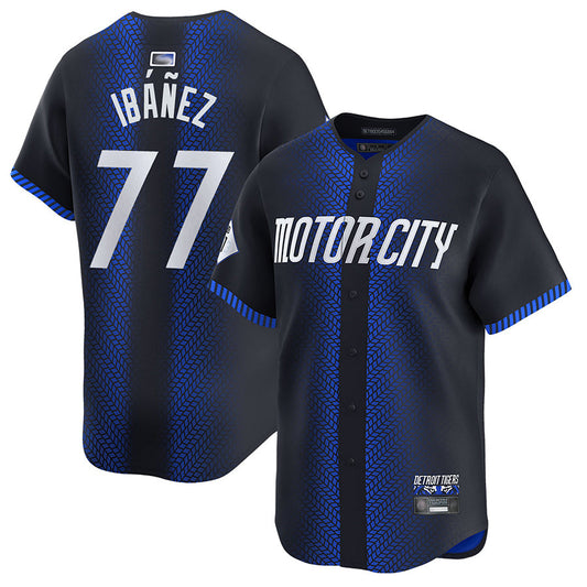 D.Tigers #77 Andy Ibanez Player City Connect Limited Baseball Jerseys