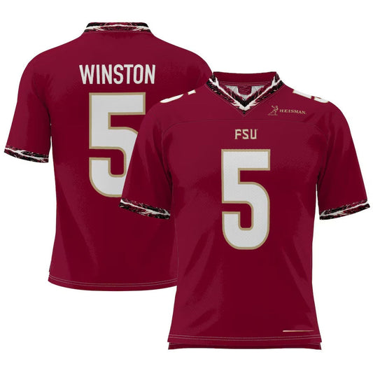 F.State Seminoles #5 Jameis Winston Player Heisman Football Jerseys ¨C Garnet American College Jerseys