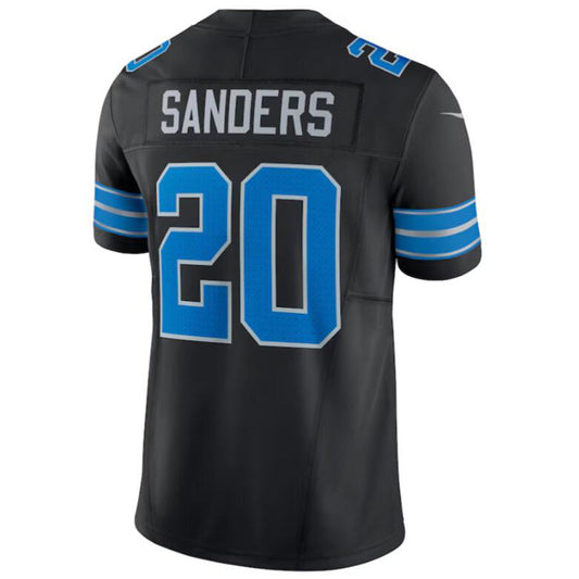 D.Lions #20 Barry Sanders Black Vapor F.U.S.E. Limited Stitched Football Jerseys