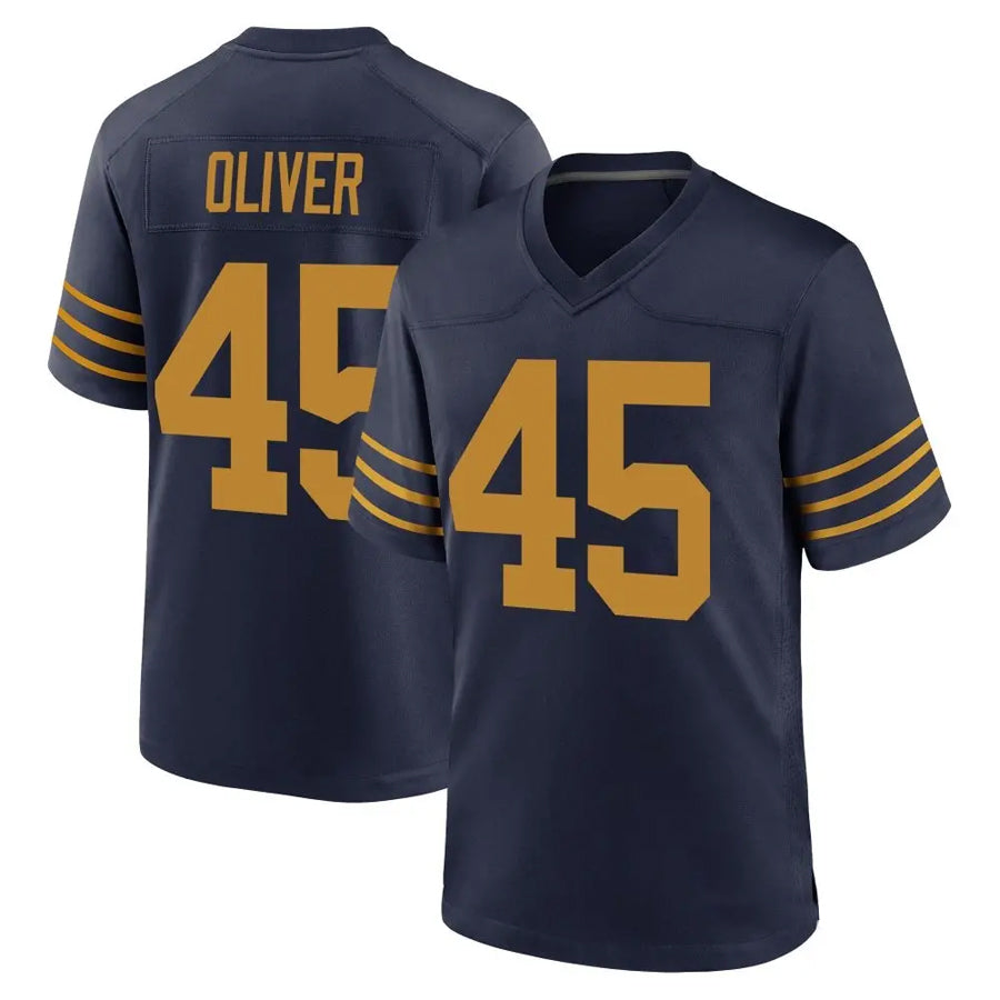 GB.Packers #45 Collin Oliver Player Navy The 1923 Classic Game Football Jerseys