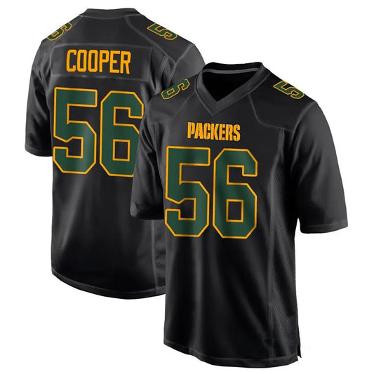 GB.Packers #56 Edgerrin Cooper Player Black Fashion Game Football Jerseys