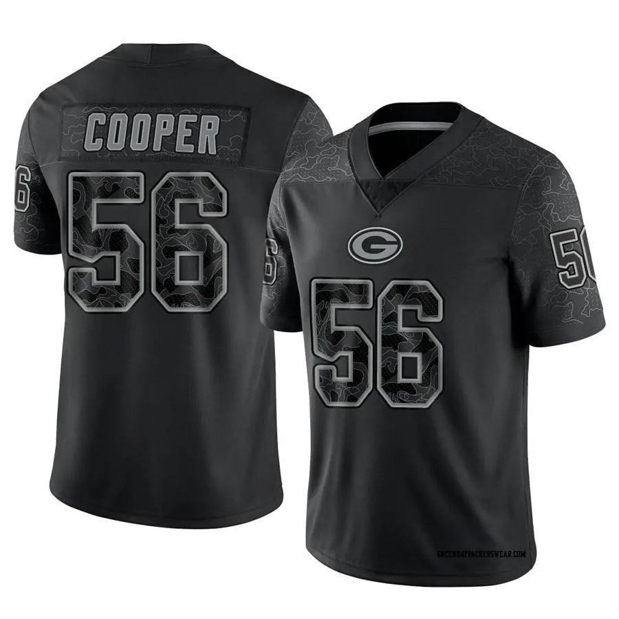 GB.Packers #56 Edgerrin Cooper Player Black RFLCTV Limited Football Jerseys