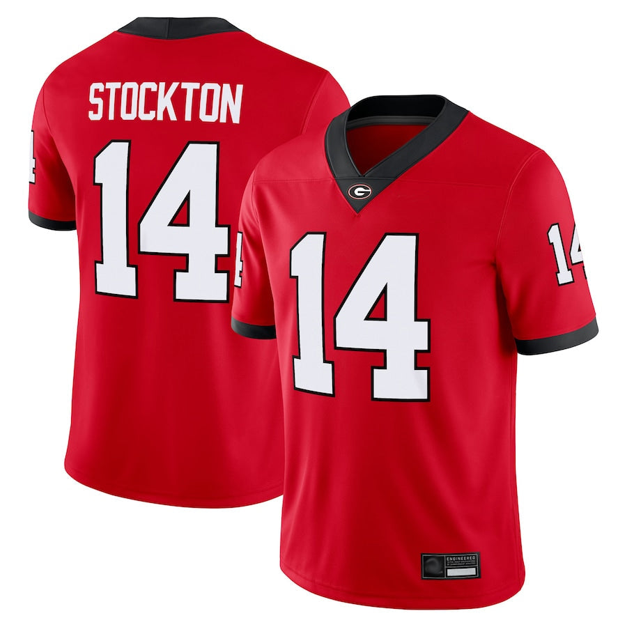 Georgia Bulldogs #14 Gunner Stockton Player Red Home Game Football Jerseys