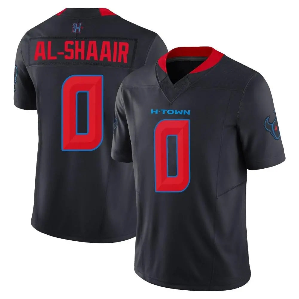 H.Texans #0 Azeez Al-Shaair Player Navy Alternate Game Football Jerseys