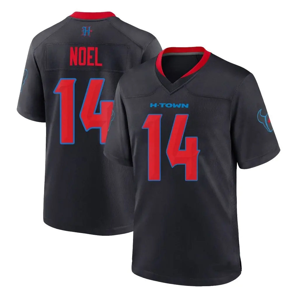 H.Texans #14 Jaylin Noel Player Navy Alternate Game Football Jerseys