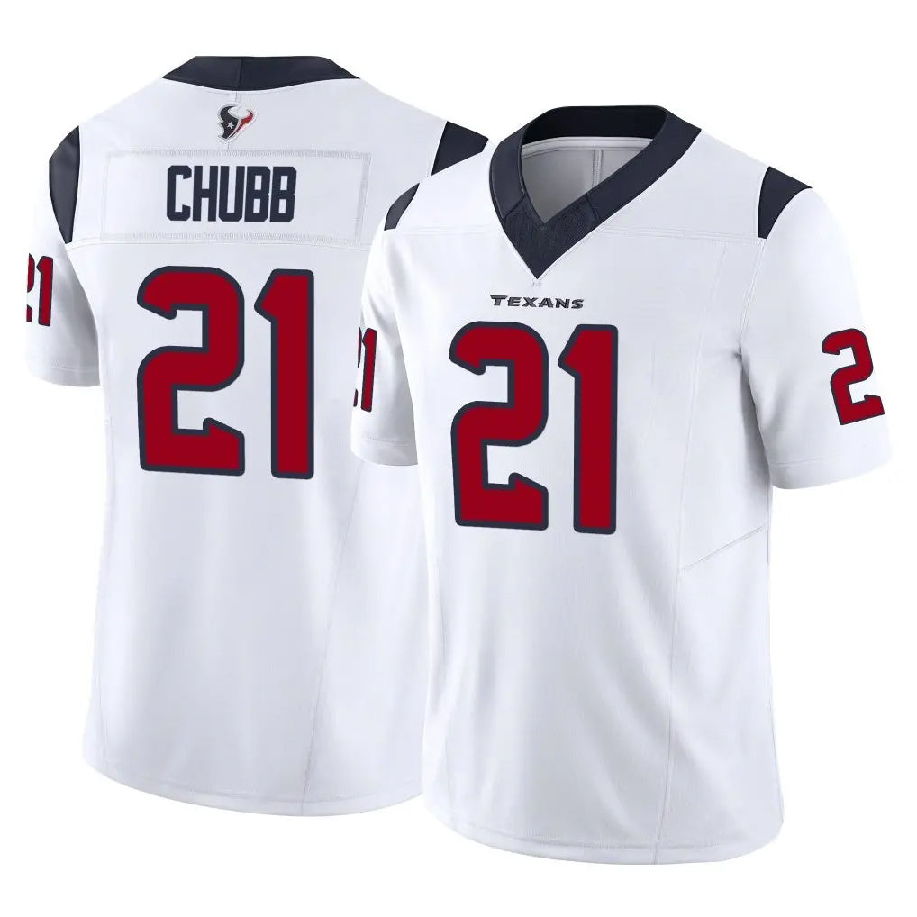 H.Texans #21 Nick Chubb Player White Vapor F.U.S.E. Limited Football Jerseys