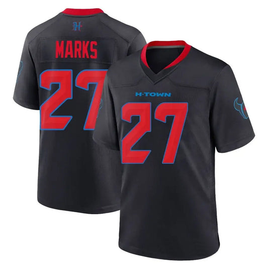 H.Texans #27 Woody Marks Player Navy Alternate Home Game Football Jerseys