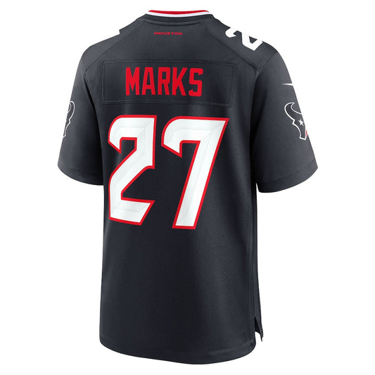 H.Texans #27 Woody Marks Player Navy Home Game Football Jerseys