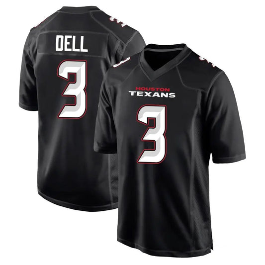 H.Texans #3 Tank Dell Player Black Fashion Football Jerseys