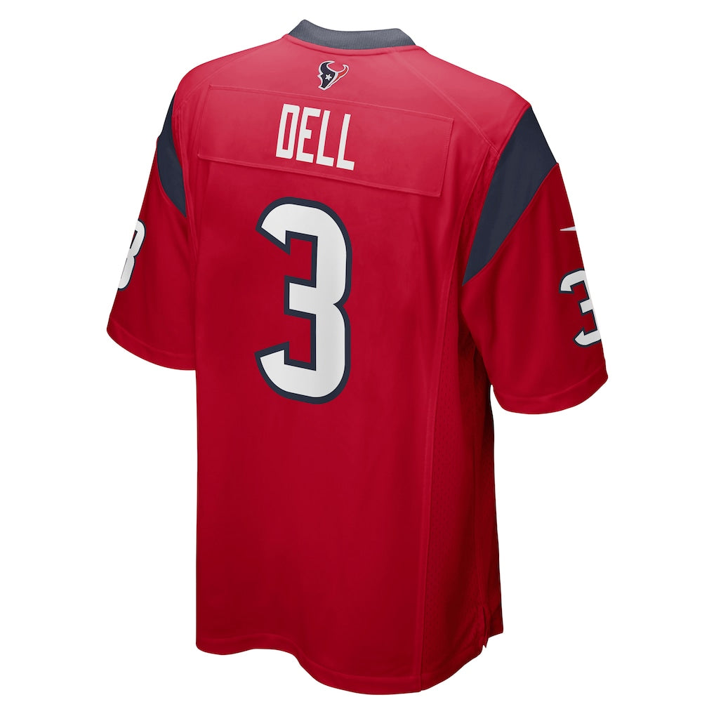 H.Texans #3 Tank Dell Player Red Game Football Jerseys