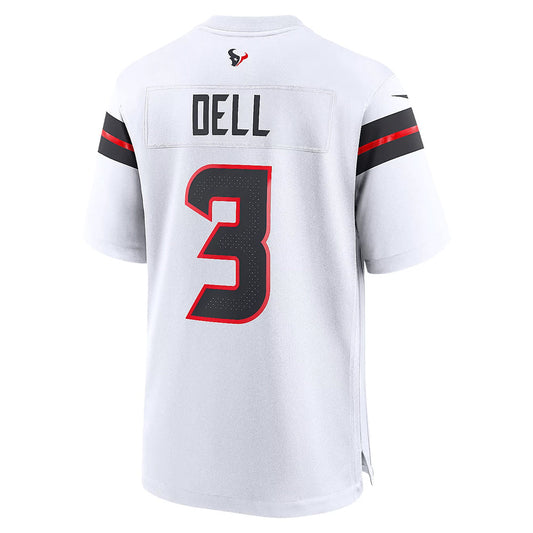 H.Texans #3 Tank Dell Player White Home Game Football Jerseys