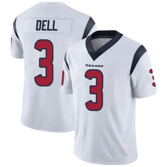 H.Texans #3 Tank Dell Player White Vapor Limited Football Jerseys