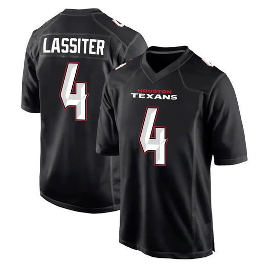 H.Texans #4 Kamari Lassiter Player Black Fashion Football Jerseys