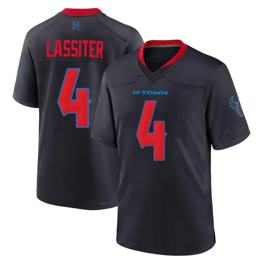 H.Texans #4 Kamari Lassiter Player Navy Alternate Home Game Football Jerseys