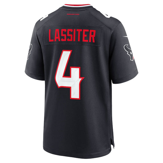 H.Texans #4 Kamari Lassiter Player Navy Home Game Football Jerseys
