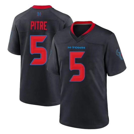 H.Texans #5 Jalen Pitre Player Navy Alternate Home Game Football Jerseys