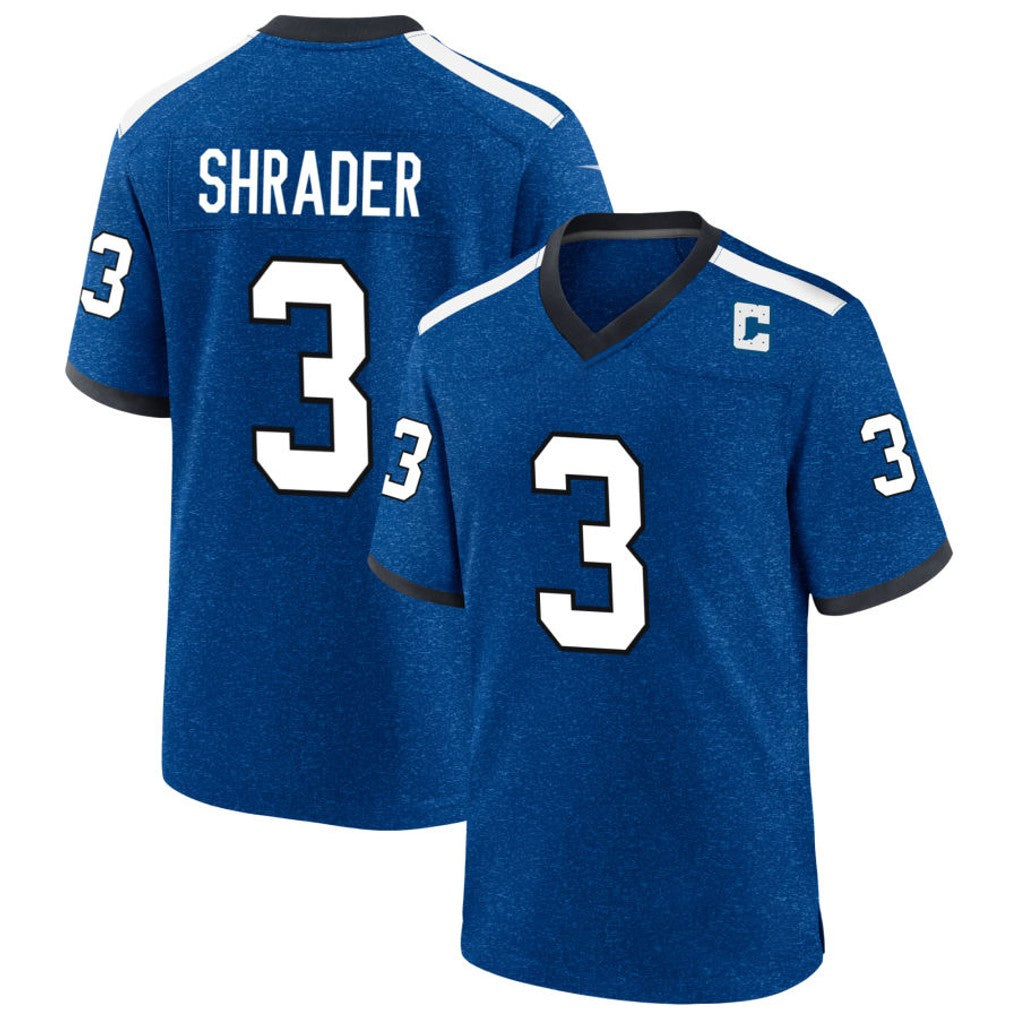 IN.Colts #3 Spencer Shrader Player Royal Alternate 2 Game Football Jerseys