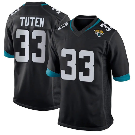 J.Jaguars #33 Bhayshul Tuten Player Black Home Game Football Jerseys