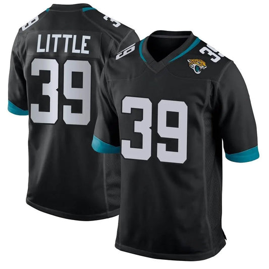 J.Jaguars #39 Cam Little Player Black Home Game Football Jerseys