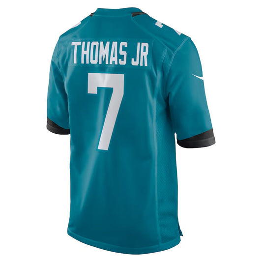 J.Jaguars #7 Brian Thomas Jr Player Teal Home Game Football Jerseys