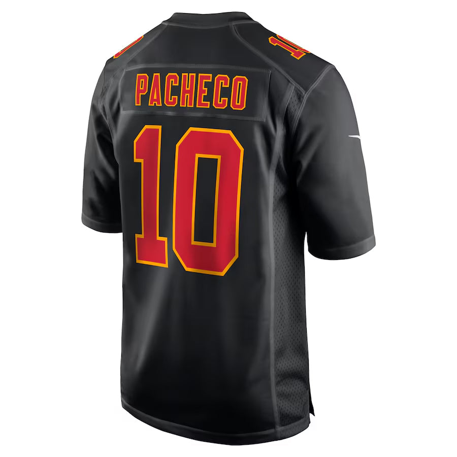 KC.Chiefs #10 Isiah Pacheco Player Black Fashion Game Football Jerseys