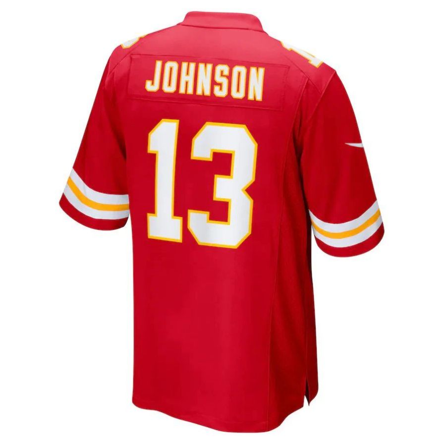 KC.Chiefs #13 Nazeeh Johnson Player Red Home Game Football Jerseys