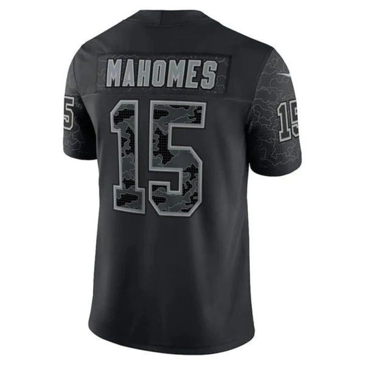 KC.Chiefs #15 Patrick Mahomes Player Black RFLCTV Limited Football Jerseys
