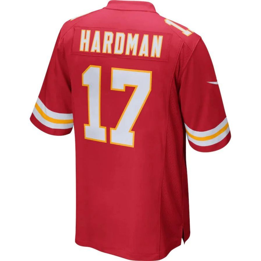 KC.Chiefs #17 Mecole Hardman Player Red Home Game Stitched Football Jerseys