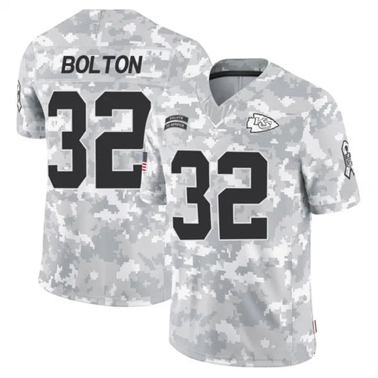 KC.Chiefs #32 Nick Bolton Player Arctic Camo Salute to Service Limited Football Jerseys
