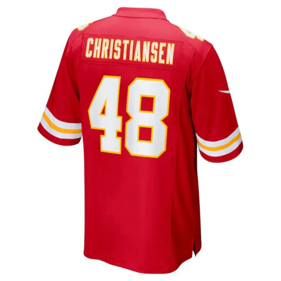 KC.Chiefs #48 Cole Christiansen Player Red Home Game Football Jerseys