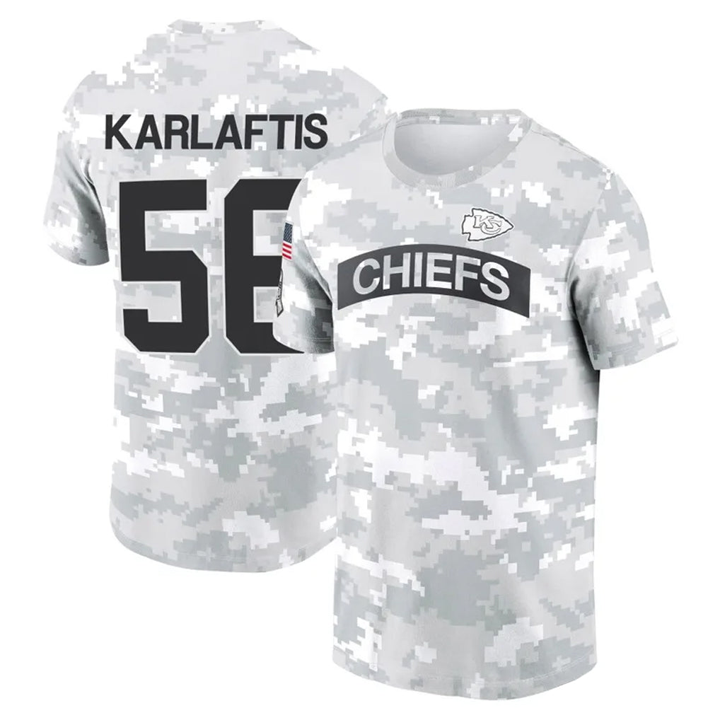 KC.Chiefs #56 George Karlaftis Player Salute to Service Hoodies & T-Shirts Football Jerseys