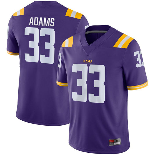 L.Tigers #33 Jamal Adams Player Purple Game College Jerseys