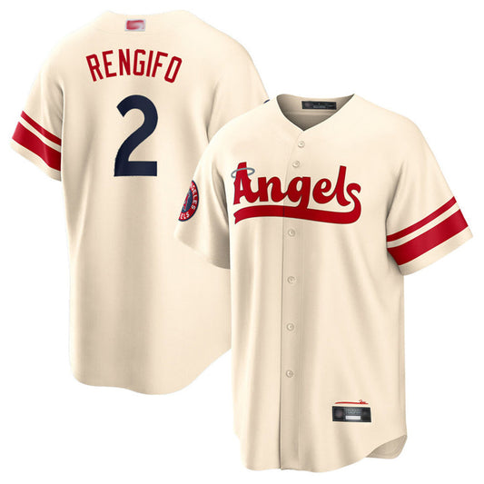 LA.Angels #2 Luis Rengifo Player Cream City Connect Replica Baseball Jerseys