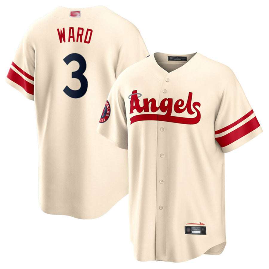 LA.Angels #3 Taylor Ward Player Cream City Connect Baseball Jerseys
