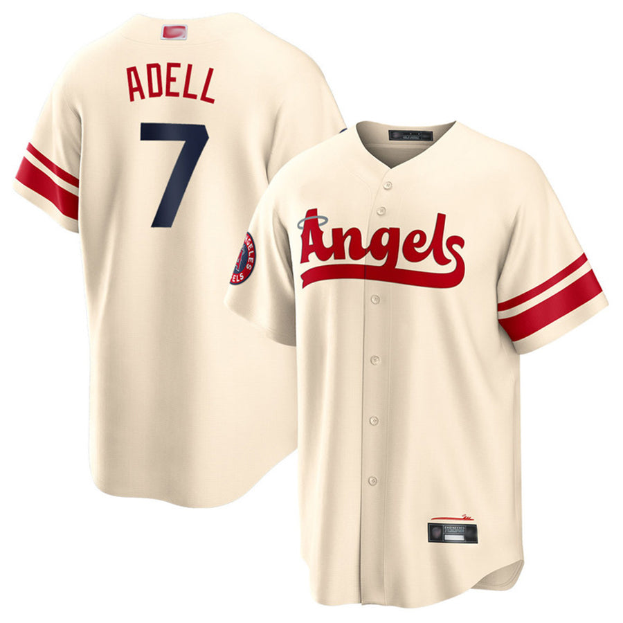 LA.Angels #7 Jo Adell Player Cream City Connect Limited Baseball Jerseys