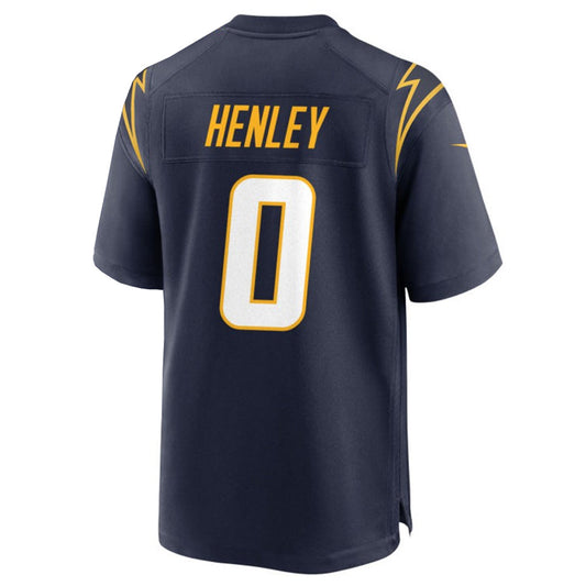 LA.Chargers #0 Daiyan Henley Player Navy Home Game Football Jerseys