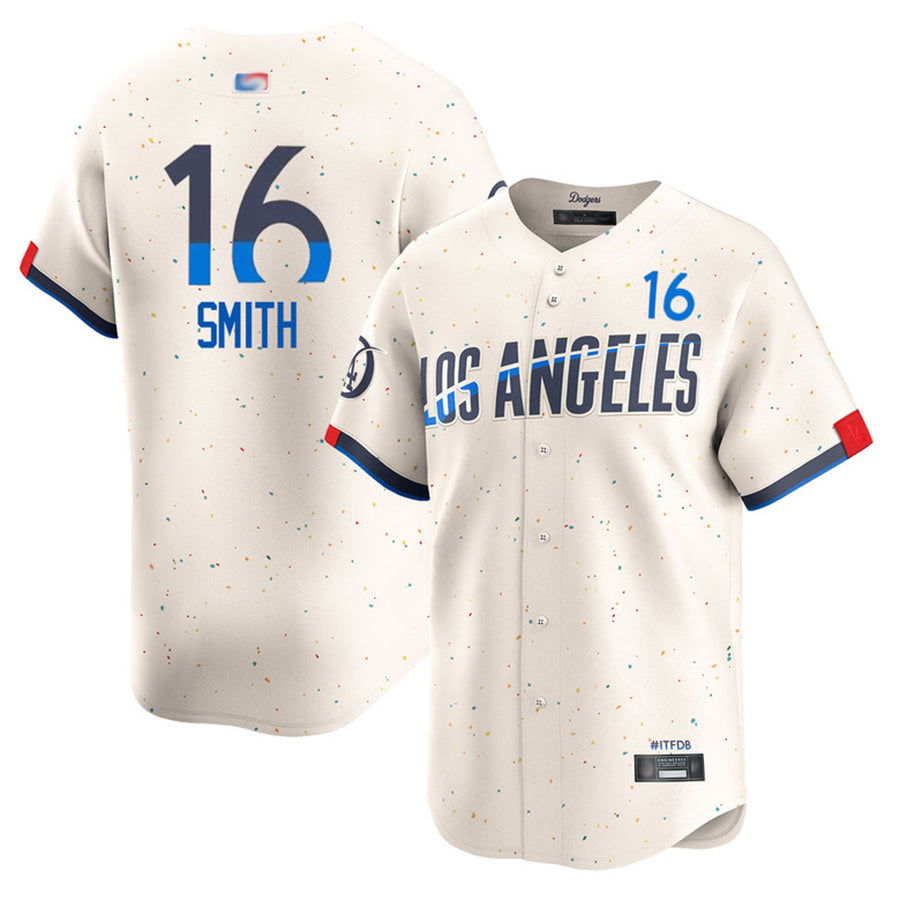 LA.Dodgers #16 Will Smith Player Ceram City Connect Limited Baseball Jerseys