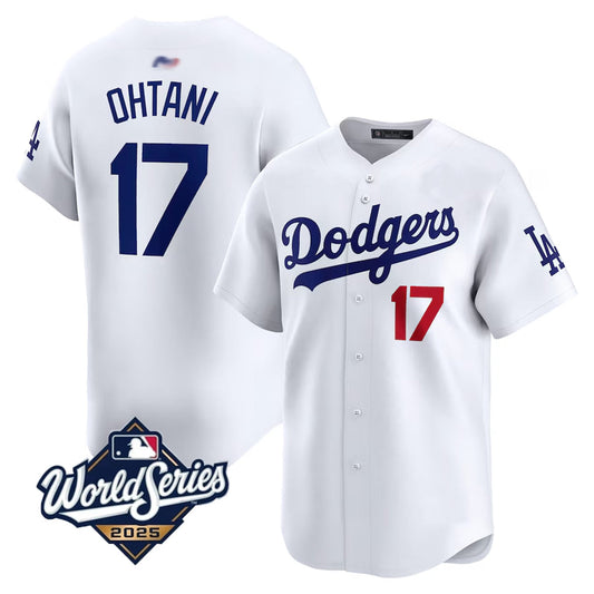 LA.Dodgers #17 Shohei Ohtani Player 2025 World Series White Home Game Baseball Jerseys