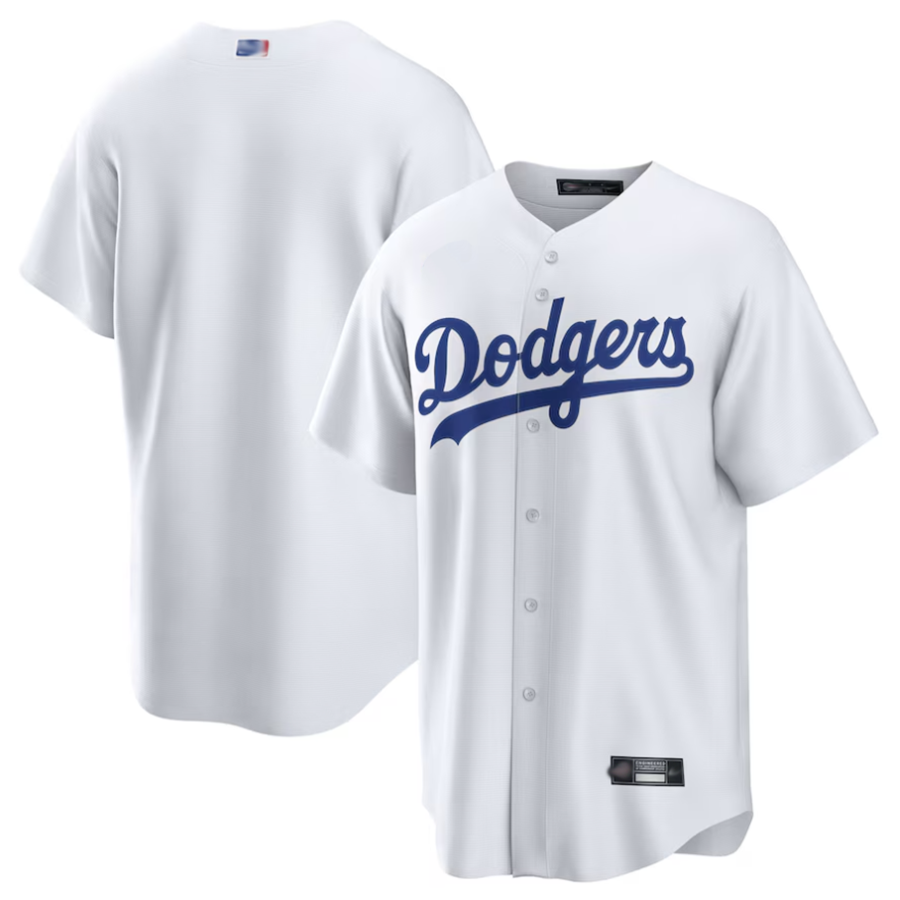 LA.Dodgers Blank Player White Home Replica Team Baseball Jerseys