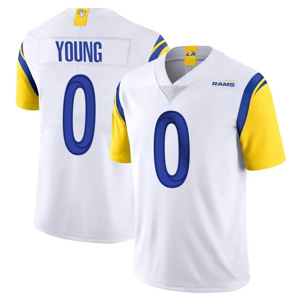 LA.Rams #0 Byron Young Player White Vapor Limited Football Jerseys
