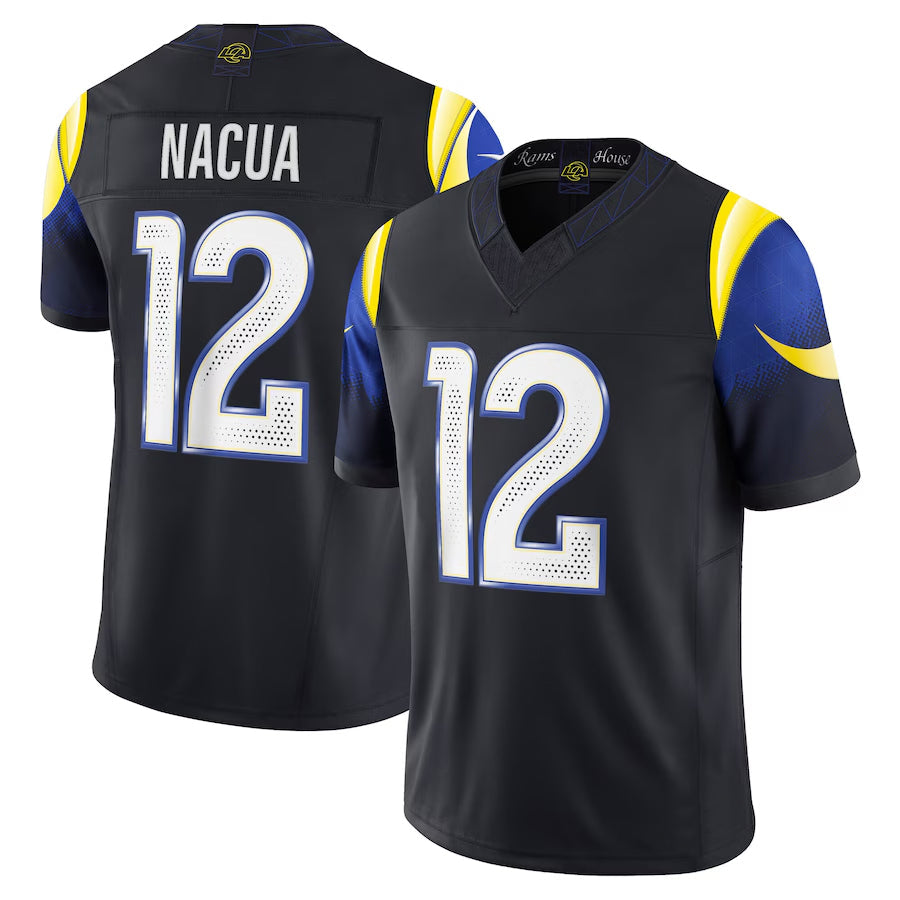 LA.Rams #12 Puka Nacua Player Midnight Blue Rivalries Collection Vapor Limited Football Jerseys