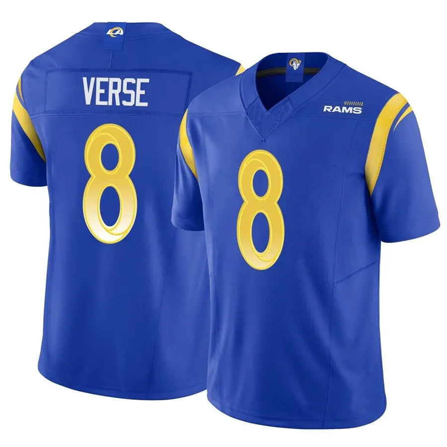 LA.Rams #8 Jared Verse Player Royal Vapor F.U.S.E. Limited Football Jerseys