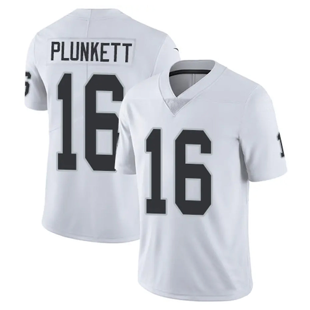 LV.Raiders #16 Jim Plunkett Player White Vapor Limited Football Jerseys