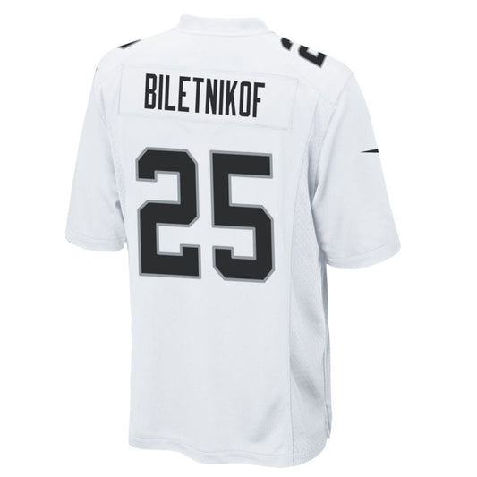 LV.Raiders #25 Fred Biletnikoff Player White Home Game Football Jerseys
