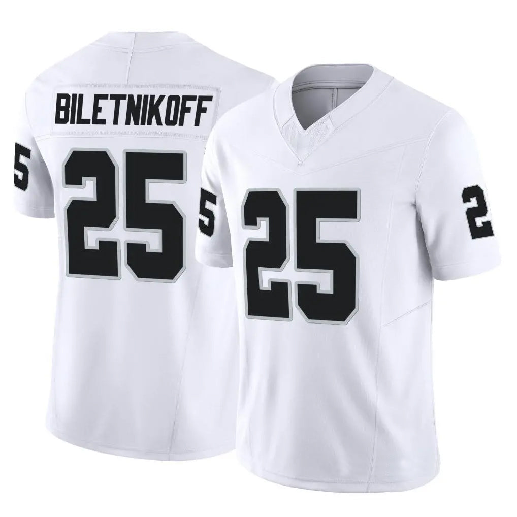 LV.Raiders #25 Fred Biletnikoff Player White Vapor F.U.S.E Limited Football Jerseys