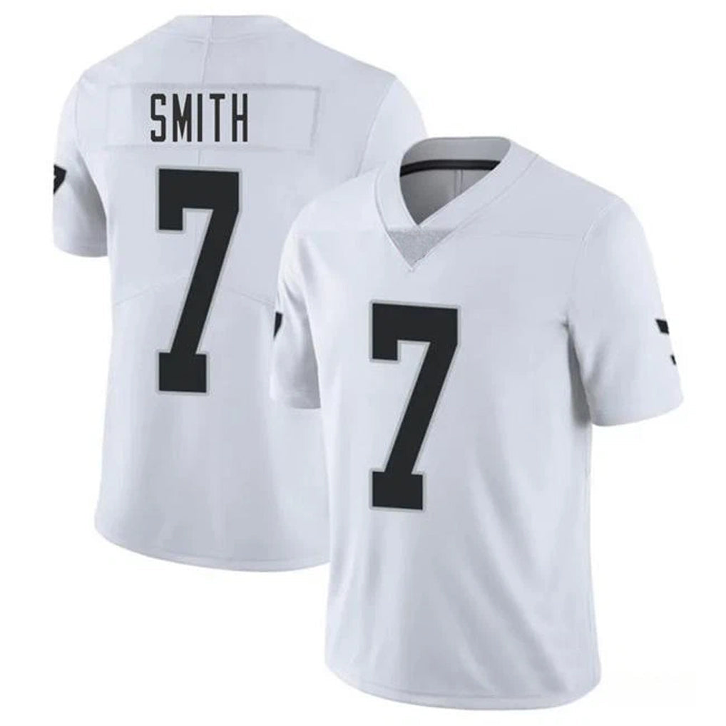 LV.Raiders #7 Geno Smith Player White Vapor Limited Football Jerseys