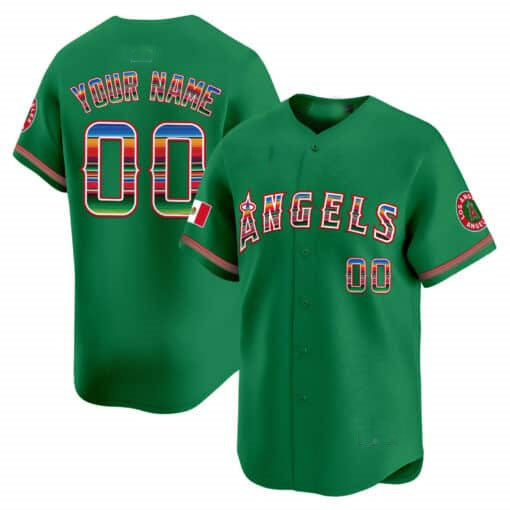 Custom LA.Angels Mexico Vapor Premier Limited Stitched Baseball Jerseys