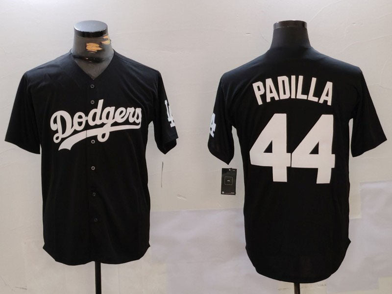 LA.Dodgers #44 Vicente Padilla Black Player Game Jersey Cool Base Stitched Baseball Jerseys