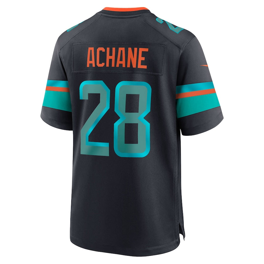 M.Dolphins #28 De¡¯Von Achane Player Blue Rivalries Collection Game Football Jerseys